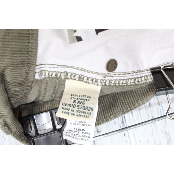LL Bean BeanFlex Five Pocket Corduroy Pants Mid Rise Straight Leg 6 Reg - Picture 10 of 12